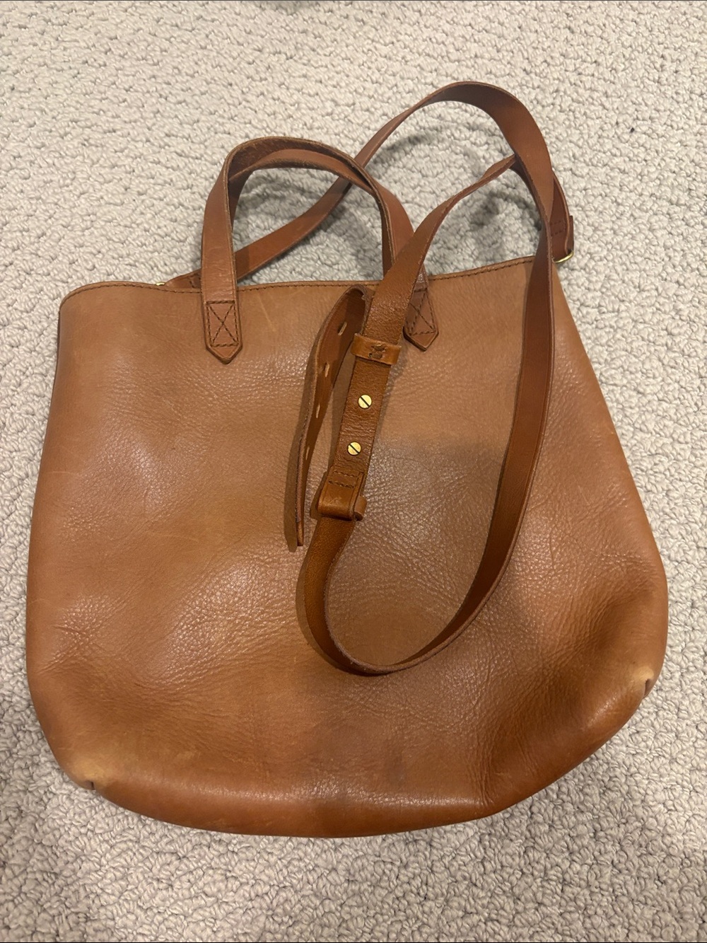 Classic Brown Leather Tote Bag